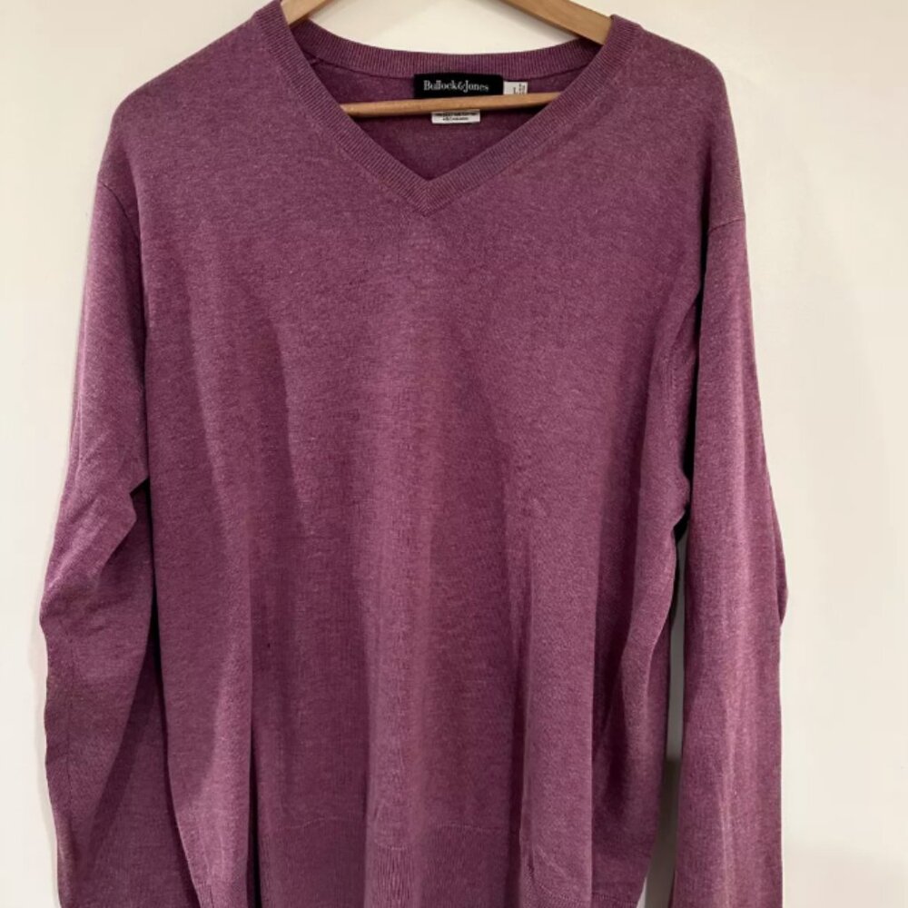 AMAZING LIMITED EDITION BULLOCK & JONES V NECK CASHMERE BLEND m SWEATER